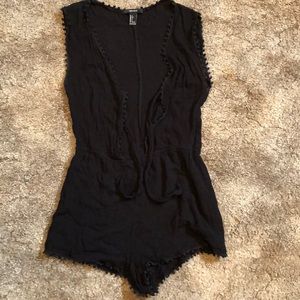 Black party romper